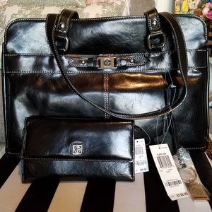 NWT Giani Bernini Glazed Tote Bag w/ Wallet